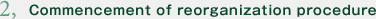 2,Commencement of reorganization procedure